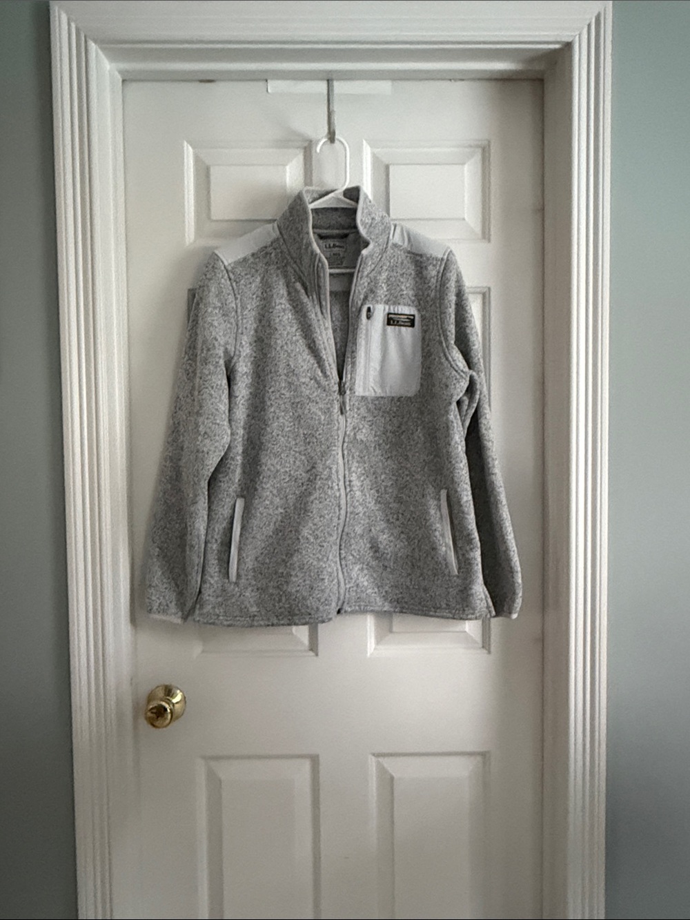 L.L. Bean Heather Gray Full‑Zip Fleece Jacket